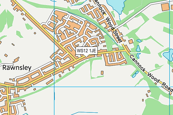 WS12 1JE map - OS VectorMap District (Ordnance Survey)