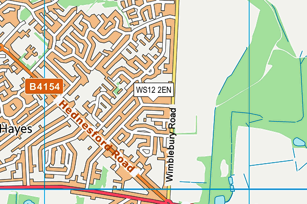 WS12 2EN map - OS VectorMap District (Ordnance Survey)
