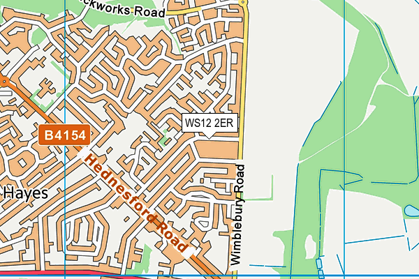 WS12 2ER map - OS VectorMap District (Ordnance Survey)