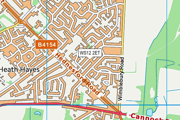 WS12 2ET map - OS VectorMap District (Ordnance Survey)