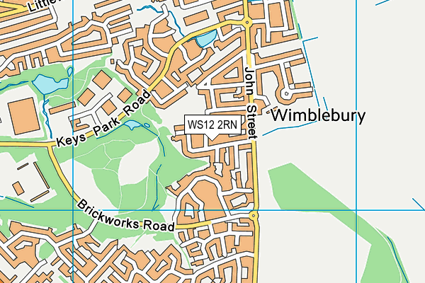 WS12 2RN map - OS VectorMap District (Ordnance Survey)