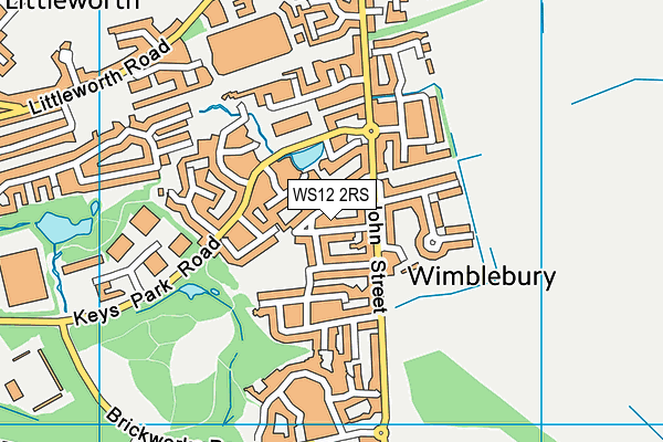 WS12 2RS map - OS VectorMap District (Ordnance Survey)