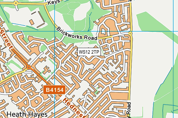 WS12 2TP map - OS VectorMap District (Ordnance Survey)