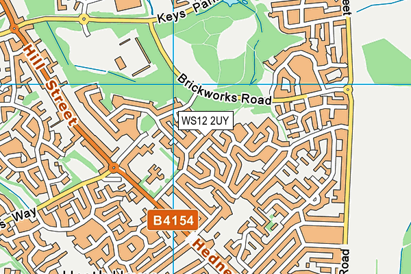WS12 2UY map - OS VectorMap District (Ordnance Survey)
