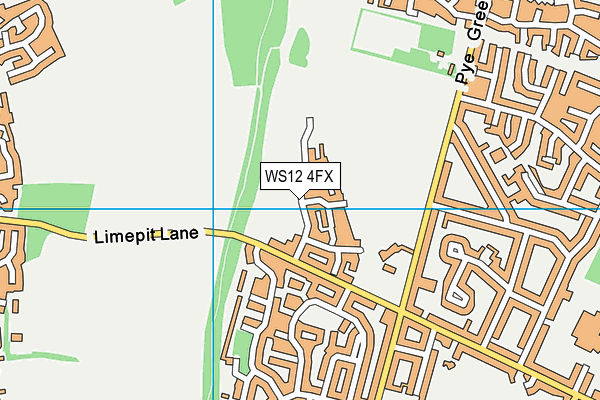 WS12 4FX map - OS VectorMap District (Ordnance Survey)
