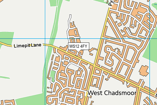 WS12 4FY map - OS VectorMap District (Ordnance Survey)