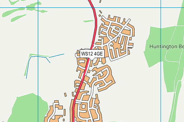 WS12 4GE map - OS VectorMap District (Ordnance Survey)