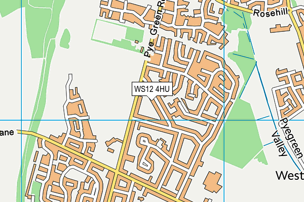 WS12 4HU map - OS VectorMap District (Ordnance Survey)