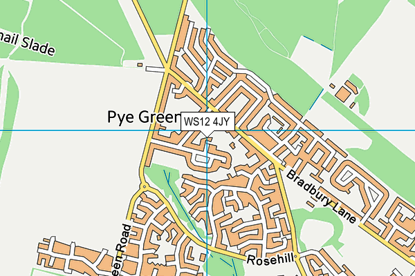 WS12 4JY map - OS VectorMap District (Ordnance Survey)