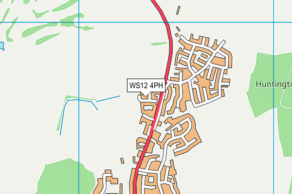 WS12 4PH map - OS VectorMap District (Ordnance Survey)