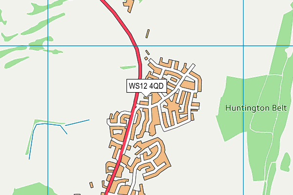 WS12 4QD map - OS VectorMap District (Ordnance Survey)