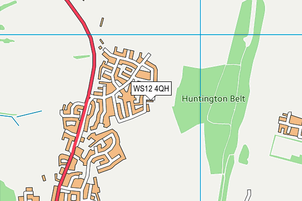 WS12 4QH map - OS VectorMap District (Ordnance Survey)