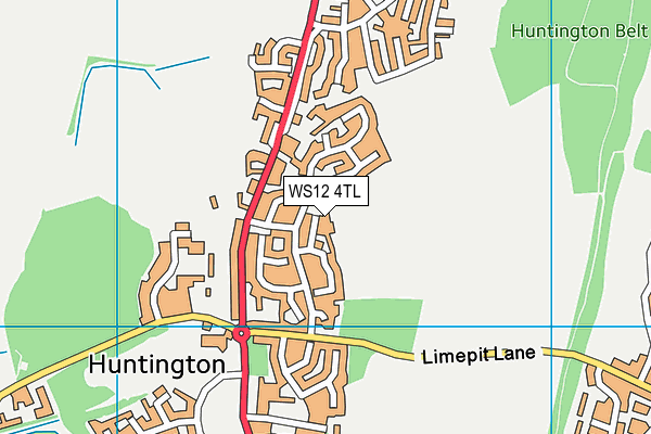 WS12 4TL map - OS VectorMap District (Ordnance Survey)