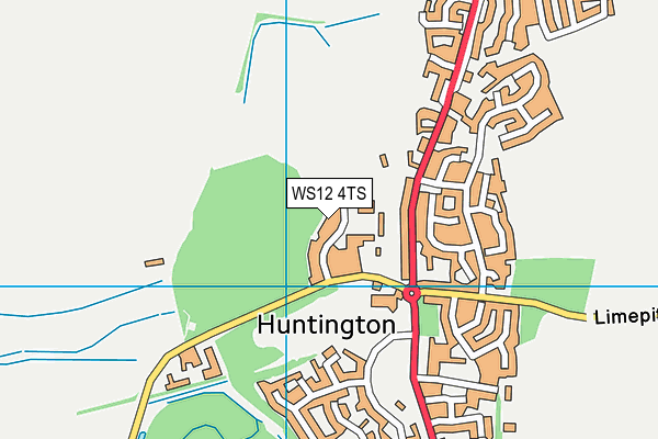 WS12 4TS map - OS VectorMap District (Ordnance Survey)