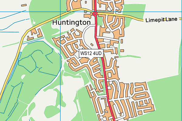 Littleton Green Community School  map (WS12 4UD) - OS VectorMap District (Ordnance Survey)