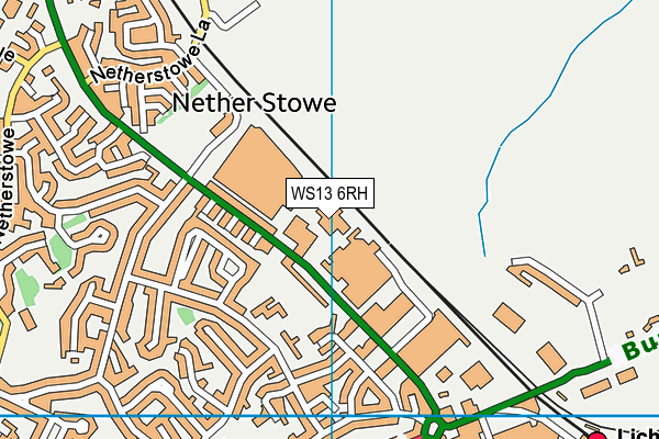 WS13 6RH map - OS VectorMap District (Ordnance Survey)