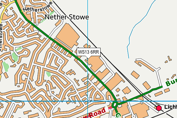 WS13 6RR map - OS VectorMap District (Ordnance Survey)