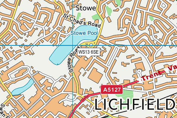 WS13 6SE map - OS VectorMap District (Ordnance Survey)