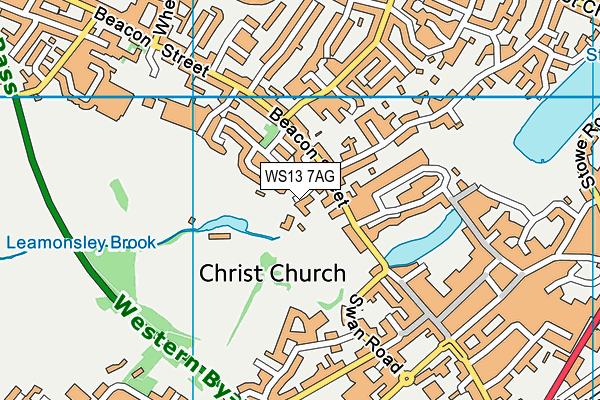 Beacon Park (Lichfield) map (WS13 7AG) - OS VectorMap District (Ordnance Survey)