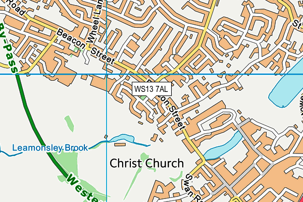 WS13 7AL map - OS VectorMap District (Ordnance Survey)