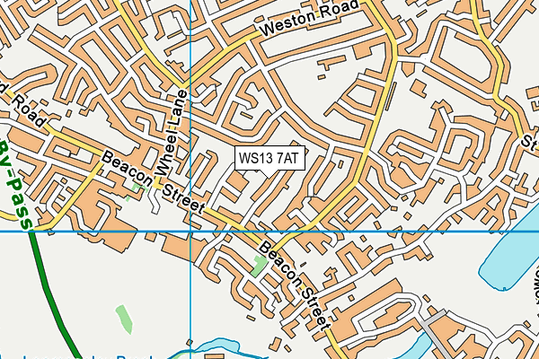 WS13 7AT map - OS VectorMap District (Ordnance Survey)