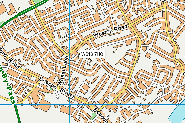 WS13 7HQ map - OS VectorMap District (Ordnance Survey)