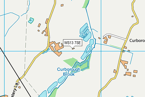 WS13 7SE map - OS VectorMap District (Ordnance Survey)