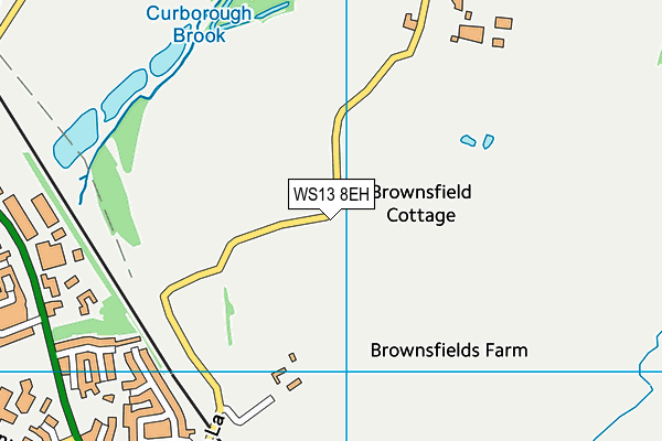 WS13 8EH map - OS VectorMap District (Ordnance Survey)