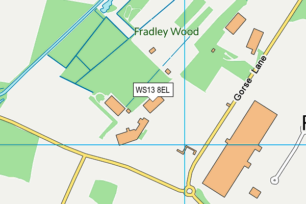 WS13 8EL map - OS VectorMap District (Ordnance Survey)
