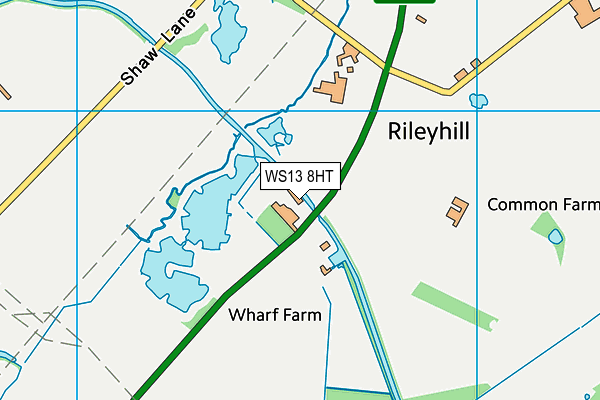 WS13 8HT map - OS VectorMap District (Ordnance Survey)