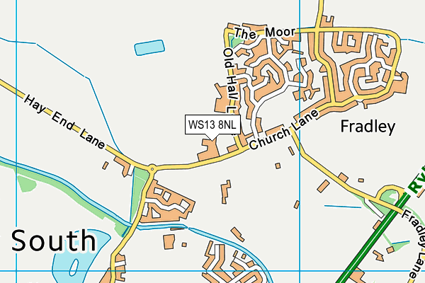 St Stephen's Primary School map (WS13 8NL) - OS VectorMap District (Ordnance Survey)