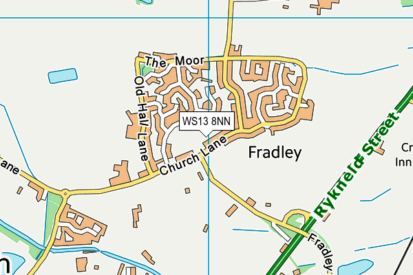 St Stephen's Primary School map (WS13 8NN) - OS VectorMap District (Ordnance Survey)
