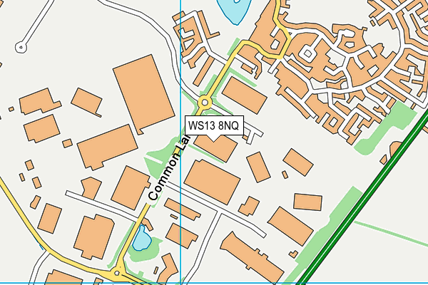 WS13 8NQ map - OS VectorMap District (Ordnance Survey)