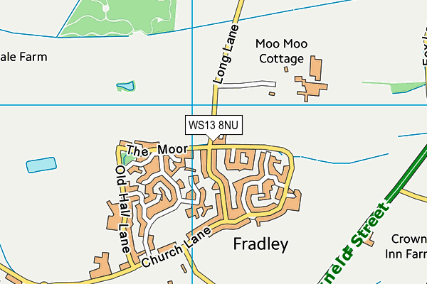 WS13 8NU map - OS VectorMap District (Ordnance Survey)