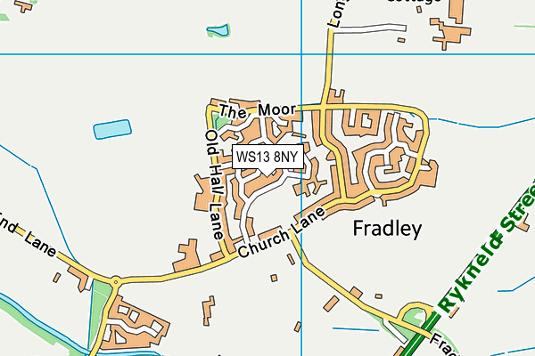 WS13 8NY map - OS VectorMap District (Ordnance Survey)