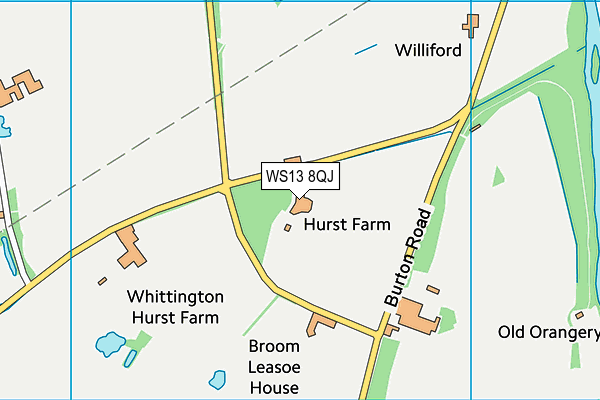 WS13 8QJ map - OS VectorMap District (Ordnance Survey)