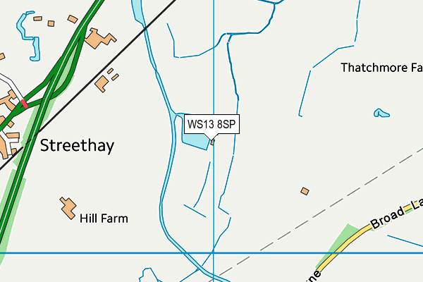 WS13 8SP map - OS VectorMap District (Ordnance Survey)