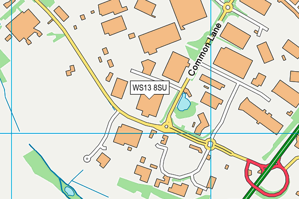 WS13 8SU map - OS VectorMap District (Ordnance Survey)