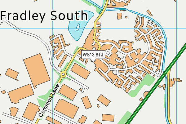 WS13 8TJ map - OS VectorMap District (Ordnance Survey)