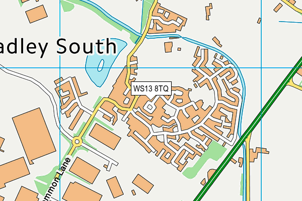 WS13 8TQ map - OS VectorMap District (Ordnance Survey)