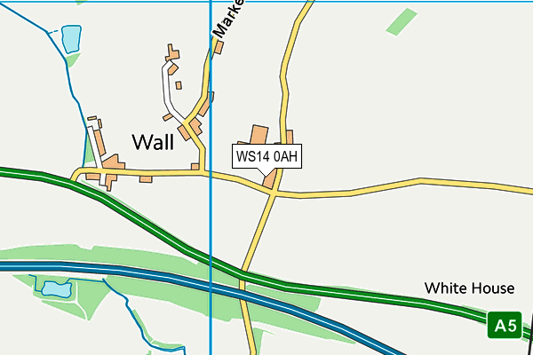 WS14 0AH map - OS VectorMap District (Ordnance Survey)