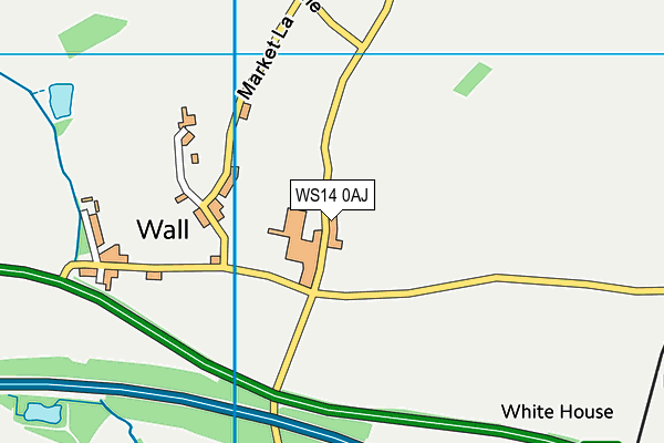 WS14 0AJ map - OS VectorMap District (Ordnance Survey)