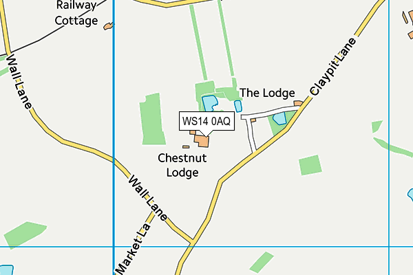 WS14 0AQ map - OS VectorMap District (Ordnance Survey)