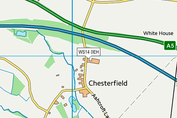 WS14 0EH map - OS VectorMap District (Ordnance Survey)