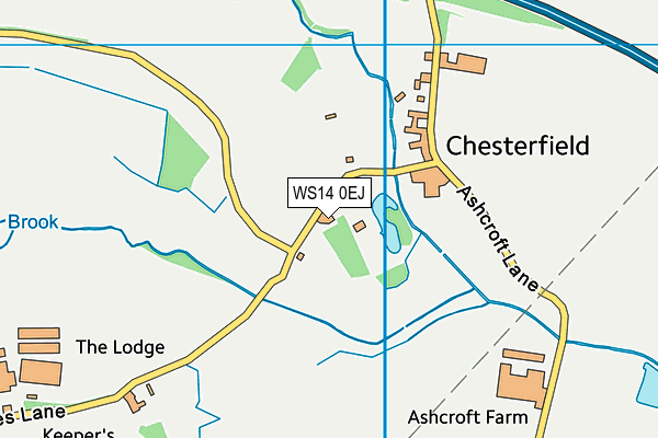 WS14 0EJ map - OS VectorMap District (Ordnance Survey)