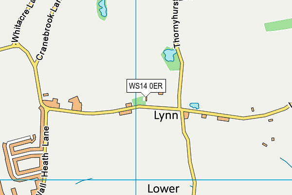 WS14 0ER map - OS VectorMap District (Ordnance Survey)