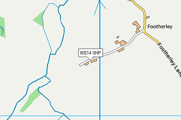 WS14 0HP map - OS VectorMap District (Ordnance Survey)