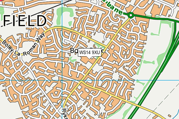 Lichfield Health & Fitness Club map (WS14 9XU) - OS VectorMap District (Ordnance Survey)