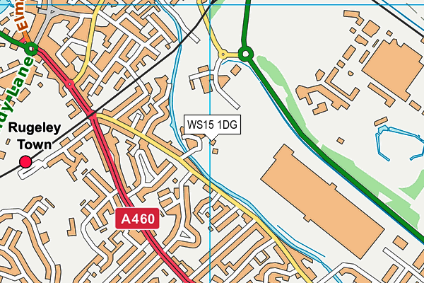 WS15 1DG map - OS VectorMap District (Ordnance Survey)