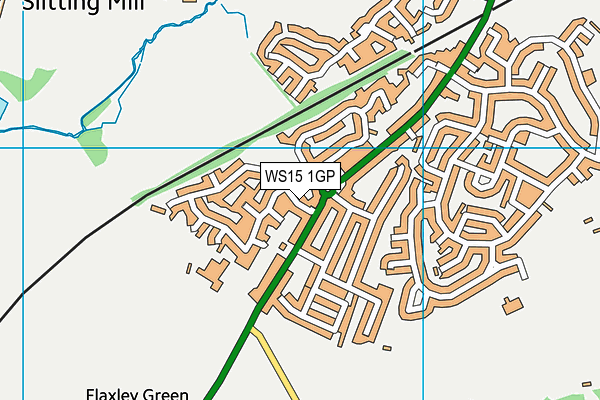 WS15 1GP map - OS VectorMap District (Ordnance Survey)